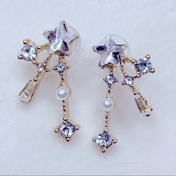 Jewelry - ❣️$25/3❣️ Little Tiny Star Rhinestone Stud Earrings